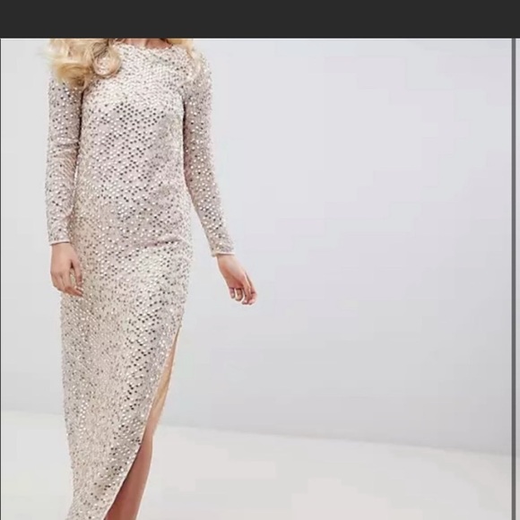 Worn 1 time. ASOS Maxi dress with open back - Picture 2 of 6